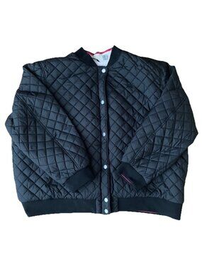 Levi’s Womens Size 4X Diamond Quilted Bomber Jacket Zip Front Lined Black